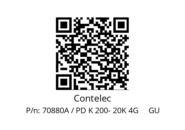   Contelec 70880A / PD K 200- 20K 4G     GU