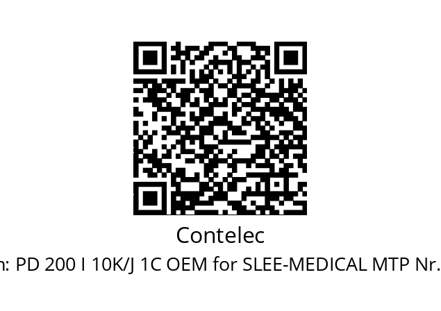   Contelec PD 200 I 10K/J 1C OEM for SLEE-MEDICAL MTP Nr. 53