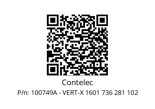   Contelec 100749A - VERT-X 1601 736 281 102