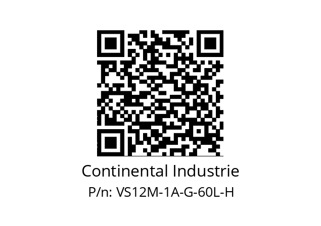   Continental Industrie VS12M-1A-G-60L-H