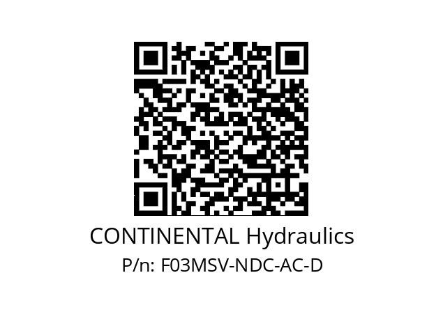   CONTINENTAL Hydraulics F03MSV-NDC-AC-D