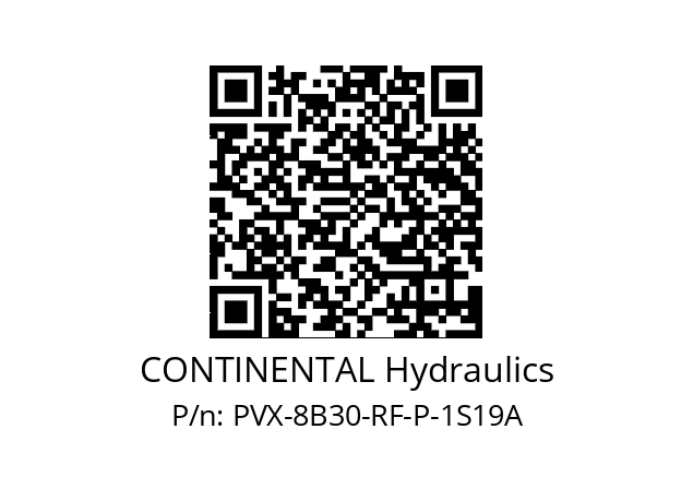   CONTINENTAL Hydraulics PVX-8B30-RF-P-1S19A