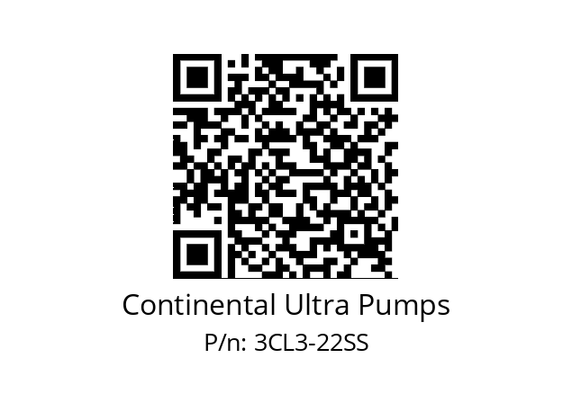   Continental Ultra Pumps 3CL3-22SS