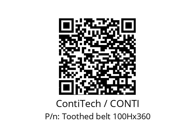   ContiTech / CONTI Toothed belt 100Hx360