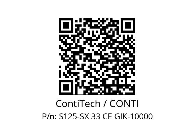   ContiTech / CONTI S125-SX 33 CE GIK-10000