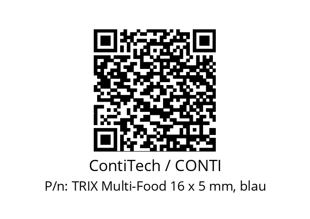   ContiTech / CONTI TRIX Multi-Food 16 x 5 mm, blau