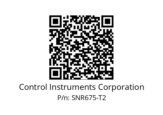   Control Instruments Corporation SNR675-T2