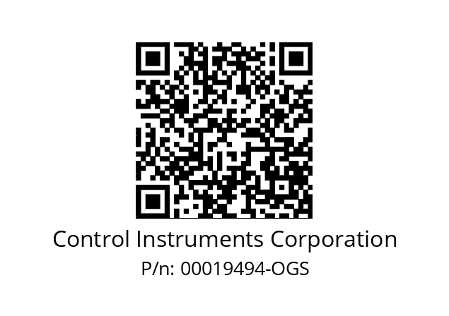   Control Instruments Corporation 00019494-OGS