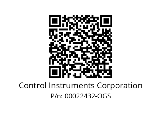   Control Instruments Corporation 00022432-OGS