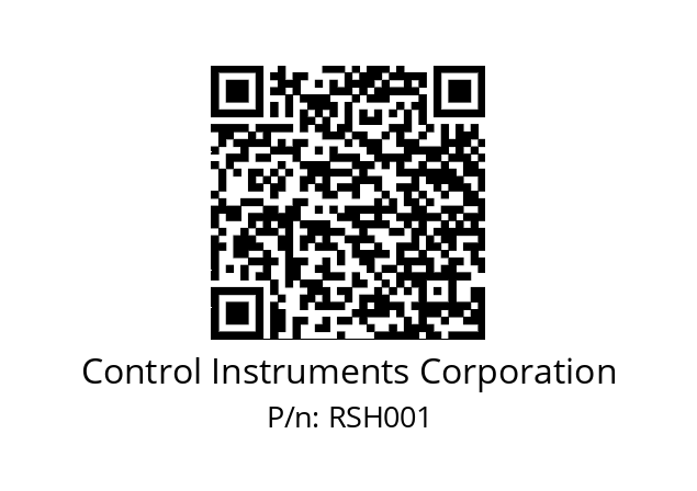   Control Instruments Corporation RSH001