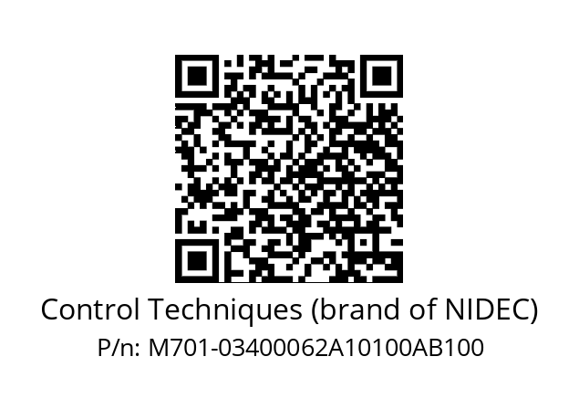   Control Techniques (brand of NIDEC) M701-03400062A10100AB100