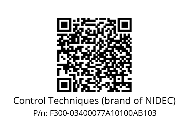   Control Techniques (brand of NIDEC) F300-03400077A10100AB103