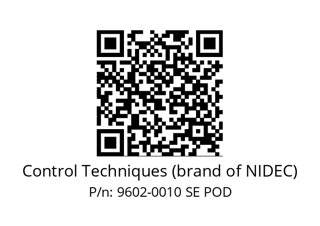   Control Techniques (brand of NIDEC) 9602-0010 SE POD