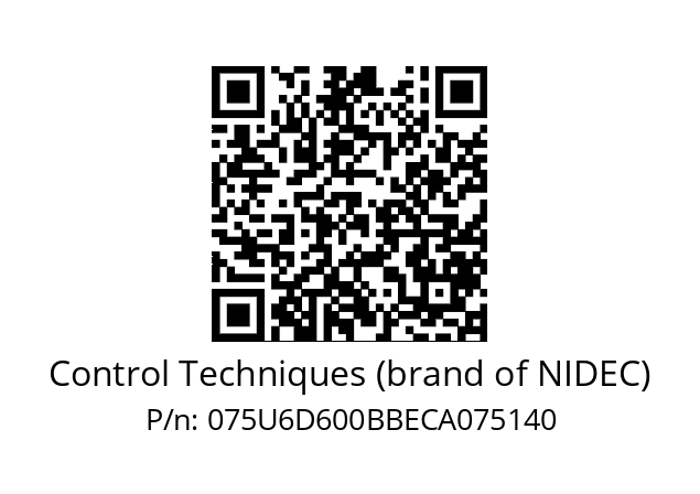   Control Techniques (brand of NIDEC) 075U6D600BBECA075140