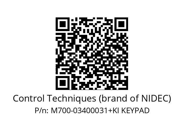   Control Techniques (brand of NIDEC) M700-03400031+KI KEYPAD