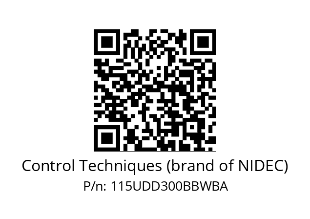   Control Techniques (brand of NIDEC) 115UDD300BBWBA