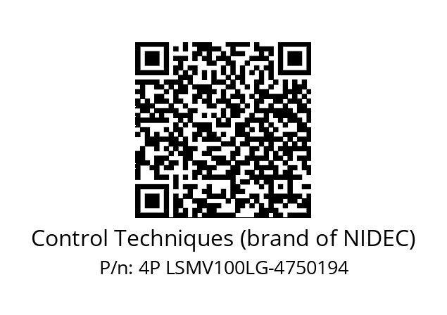   Control Techniques (brand of NIDEC) 4P LSMV100LG-4750194