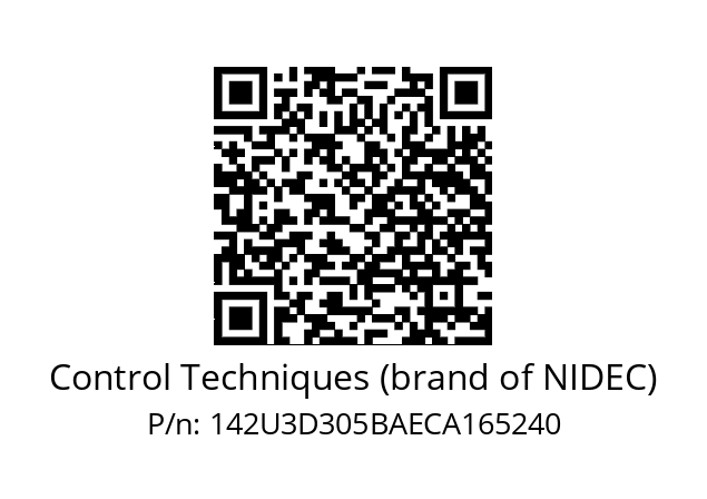   Control Techniques (brand of NIDEC) 142U3D305BAECA165240