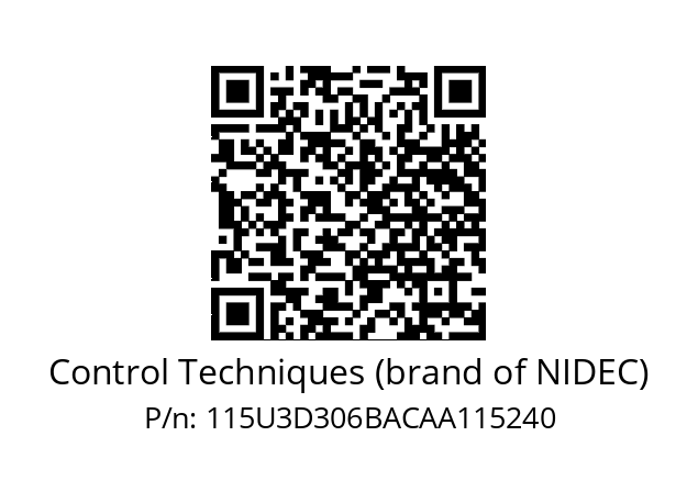   Control Techniques (brand of NIDEC) 115U3D306BACAA115240