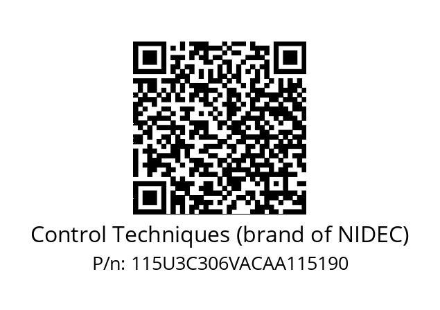   Control Techniques (brand of NIDEC) 115U3C306VACAA115190