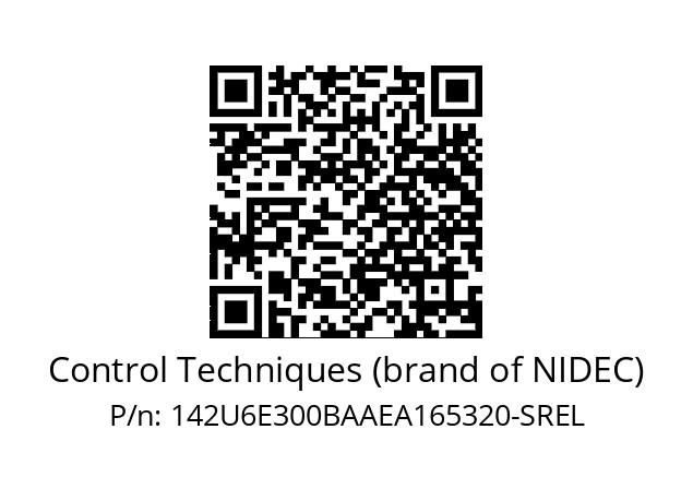   Control Techniques (brand of NIDEC) 142U6E300BAAEA165320-SREL