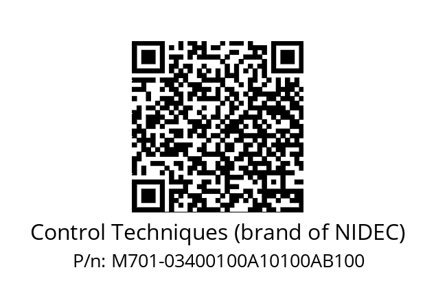   Control Techniques (brand of NIDEC) M701-03400100A10100AB100