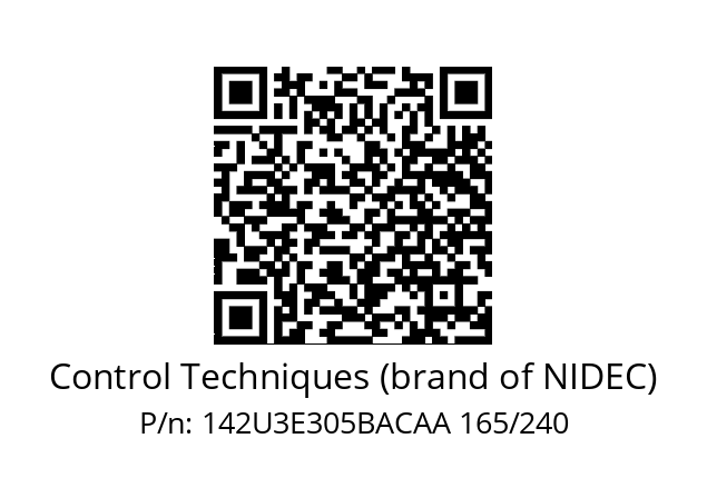   Control Techniques (brand of NIDEC) 142U3E305BACAA 165/240