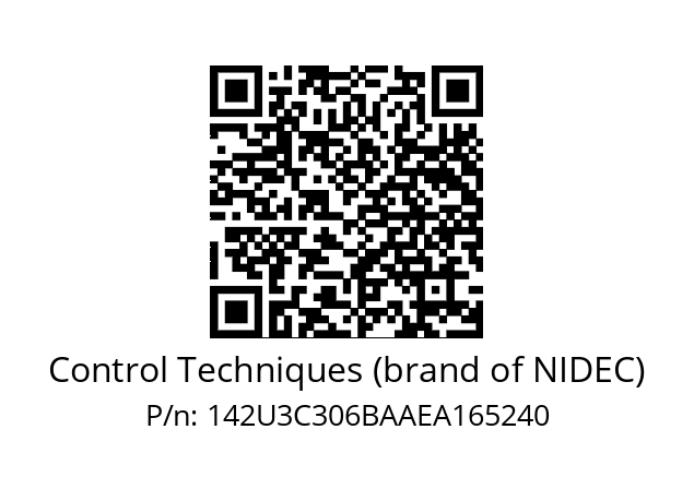   Control Techniques (brand of NIDEC) 142U3C306BAAEA165240