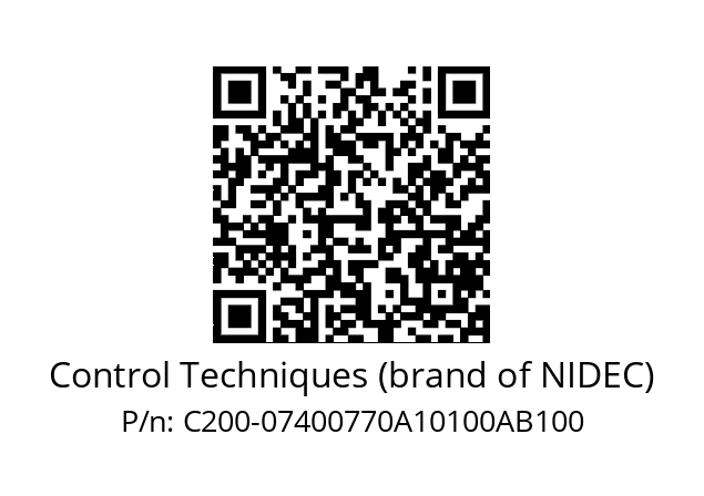   Control Techniques (brand of NIDEC) C200-07400770A10100AB100