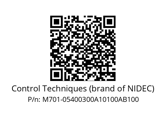   Control Techniques (brand of NIDEC) M701-05400300A10100AB100