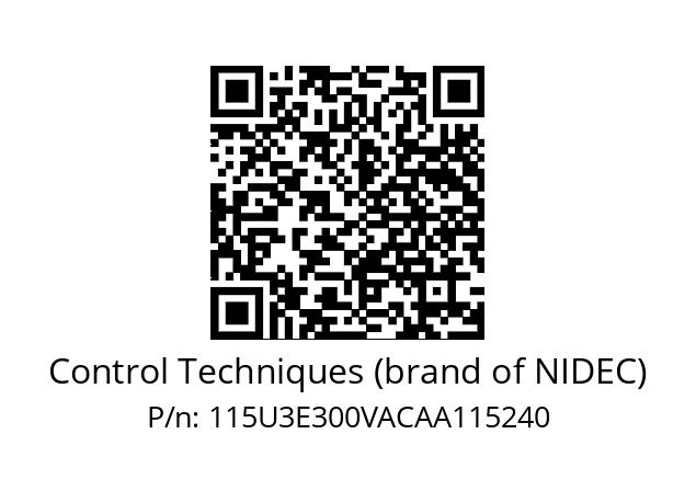   Control Techniques (brand of NIDEC) 115U3E300VACAA115240