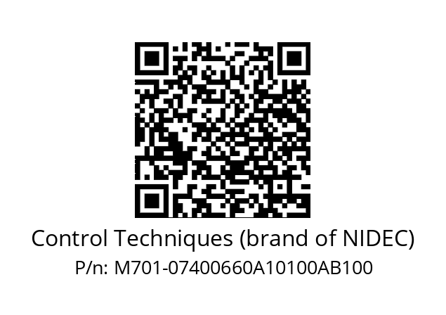   Control Techniques (brand of NIDEC) M701-07400660A10100AB100