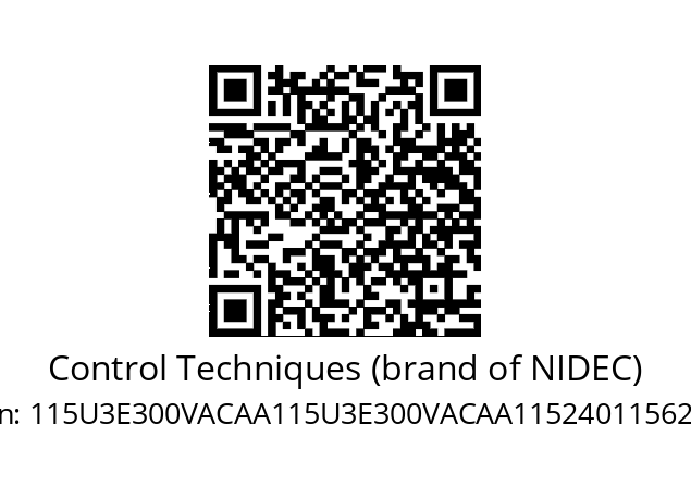   Control Techniques (brand of NIDEC) 115U3E300VACAA115U3E300VACAA1152401156240