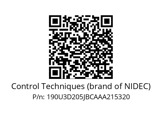   Control Techniques (brand of NIDEC) 190U3D205JBCAAA215320