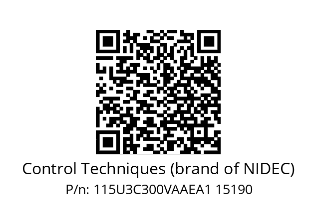   Control Techniques (brand of NIDEC) 115U3C300VAAEA1 15190