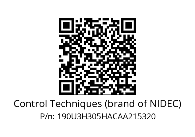   Control Techniques (brand of NIDEC) 190U3H305HACAA215320