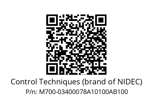   Control Techniques (brand of NIDEC) M700-03400078A10100AB100