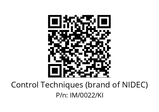   Control Techniques (brand of NIDEC) IM/0022/KI