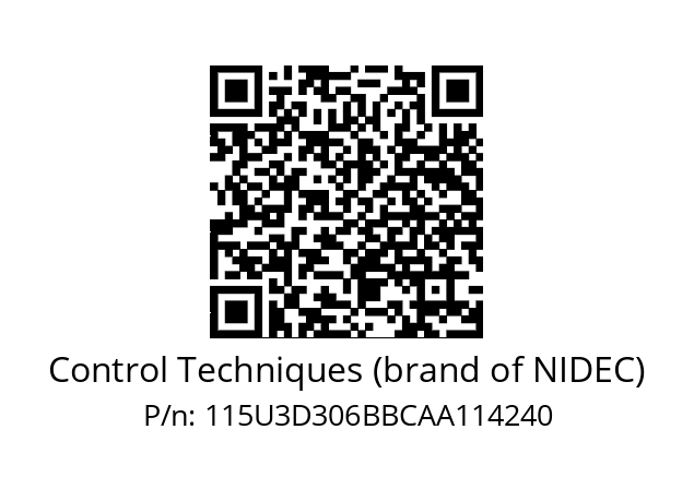   Control Techniques (brand of NIDEC) 115U3D306BBCAA114240