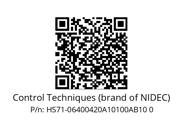   Control Techniques (brand of NIDEC) HS71-06400420A10100AB10 0