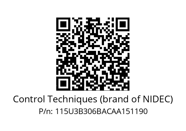   Control Techniques (brand of NIDEC) 115U3B306BACAA151190