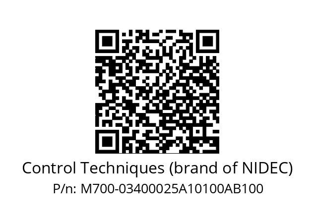   Control Techniques (brand of NIDEC) M700-03400025A10100AB100