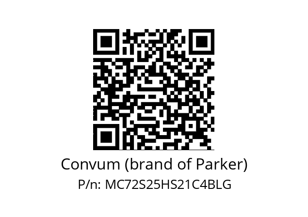   Convum (brand of Parker) MC72S25HS21C4BLG