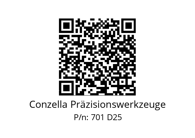   Conzella Präzisionswerkzeuge 701 D25