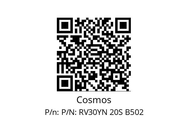   Cosmos P/N: RV30YN 20S B502