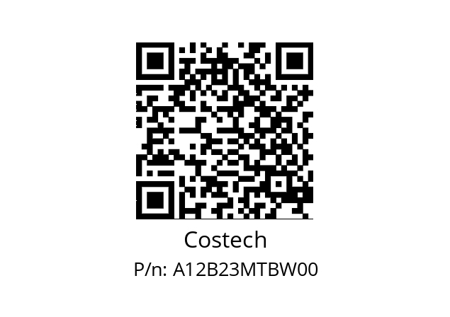   Costech A12B23MTBW00