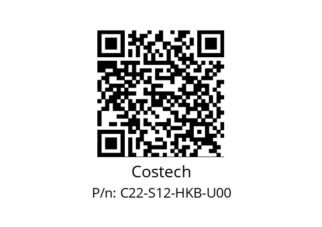   Costech C22-S12-HKB-U00