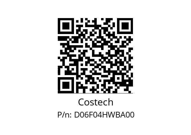   Costech D06F04HWBA00