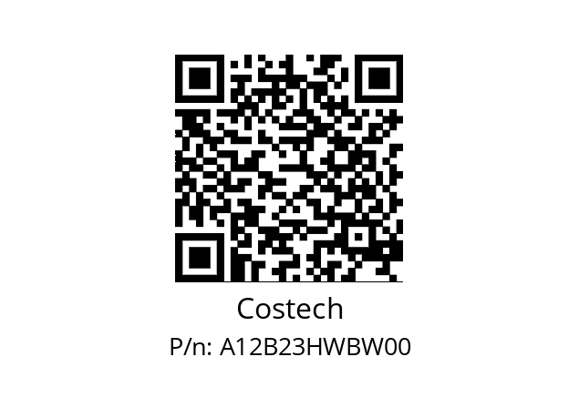   Costech A12B23HWBW00