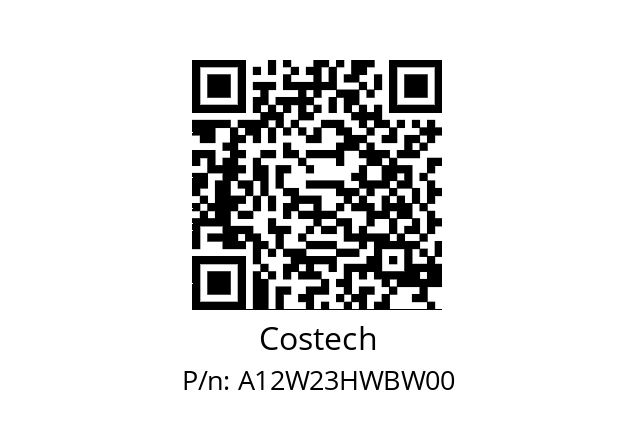   Costech A12W23HWBW00